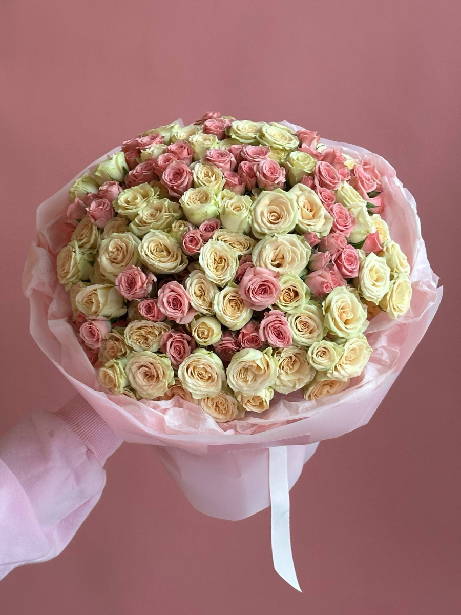 Дуобукет из 39 кустовых роз