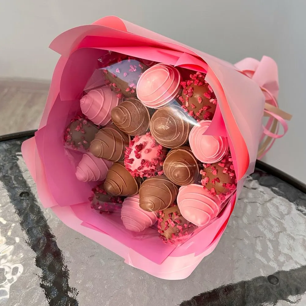 Букет «Пенелопа» из 19 клубник в бельгийском шоколаде - фото 3