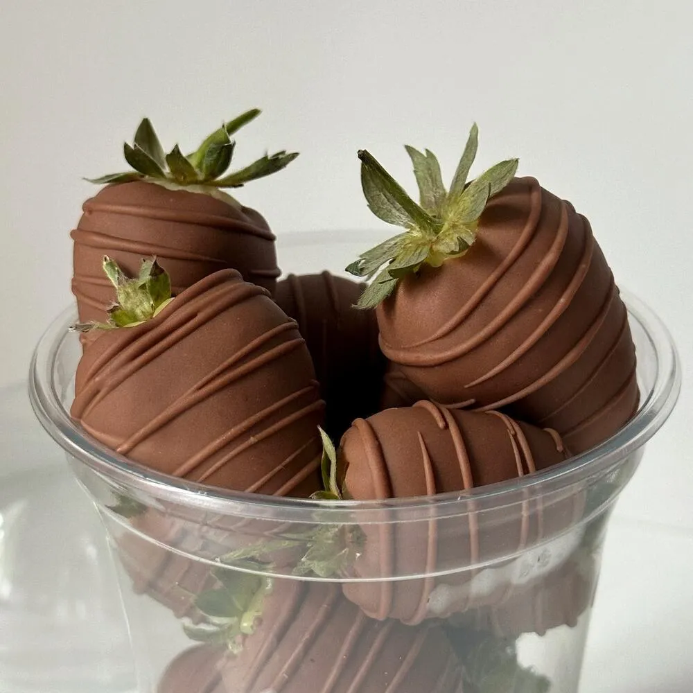 Стакан 250 гр. клубники в молочном бельгийском шоколаде - фото 3