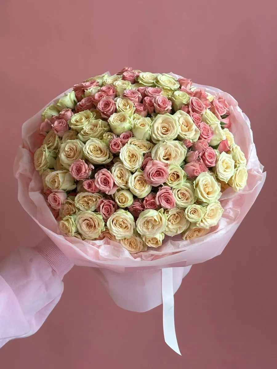 Дуобукет из 39 кустовых роз