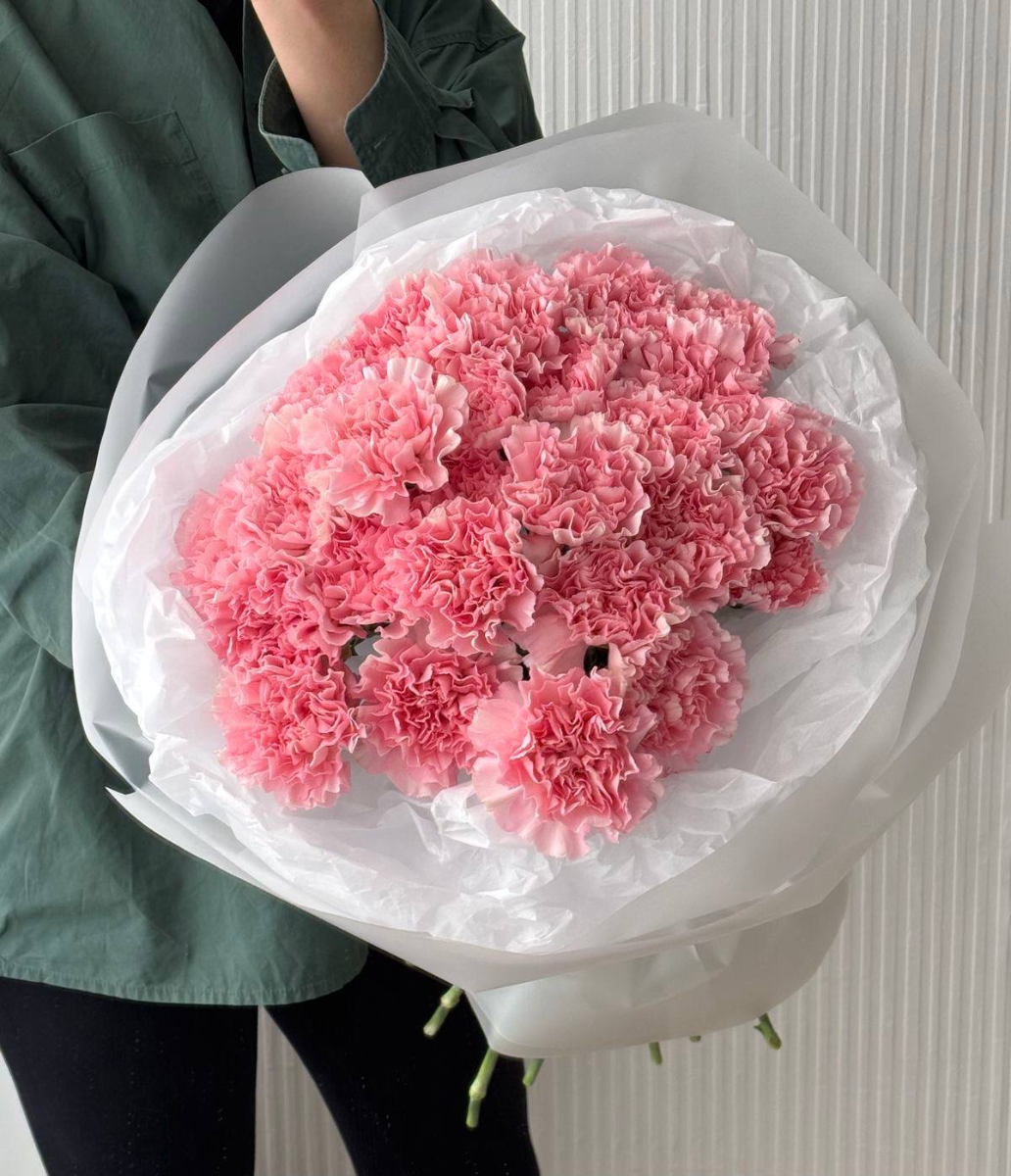 Монобукет из 25 диантусов (гвоздик)