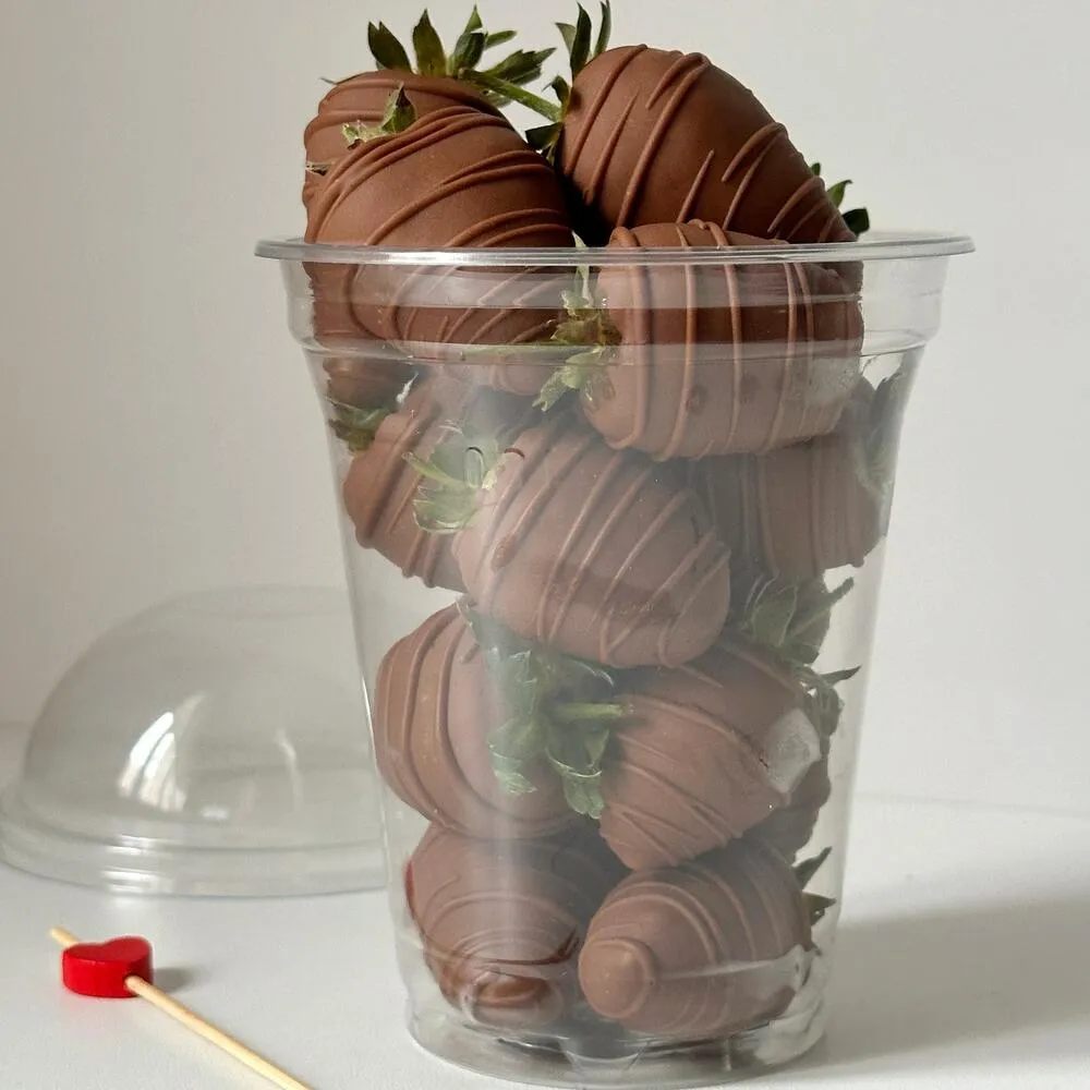 Стакан 250 гр. клубники в молочном бельгийском шоколаде - фото 4